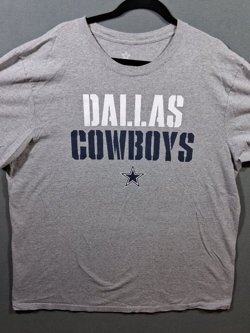 Dallas Cowboys Authentic Tee Grey/Blue/White Men's 2XL NFL Football NFC East